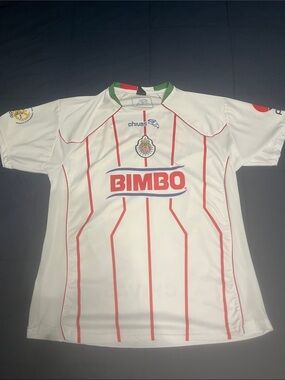 Civas White Red Striped Soccer Jersey